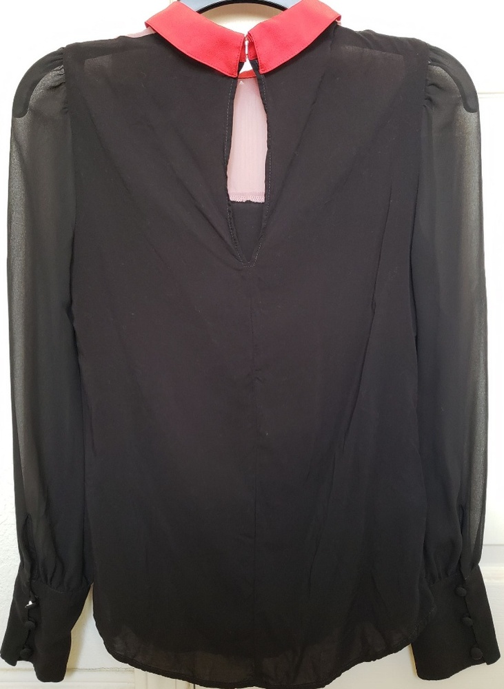 BCBGeneration Colorblocked chiffon top - Picture 4 of 5
